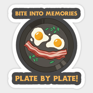 Food bloggers eat memories Sticker